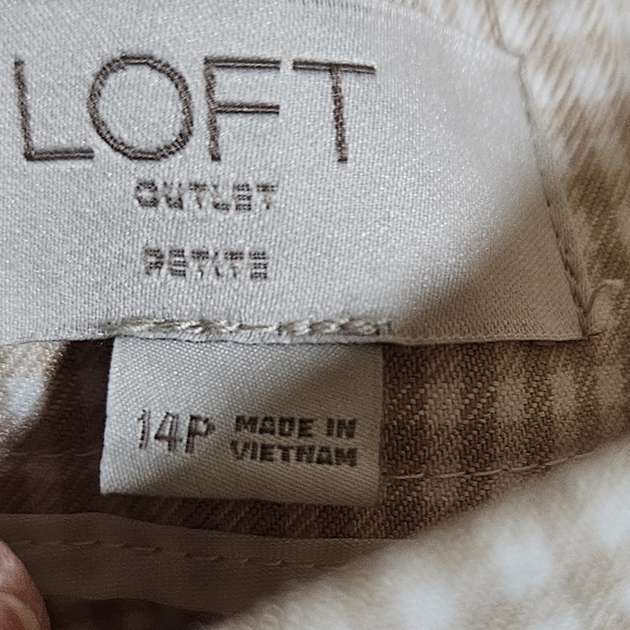 Loft Outlet Petite gingham capris - Picture 4 of 8
